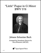 Fugue in G Minor (Little), BWV 578 Sax Quartet cover